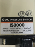 SMC Pressure SwitchIS3000 IS3000-02 AC125V5A/250V3A DC30V4A .1~.7MPa