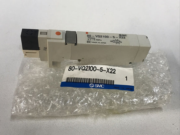 SMC 80-VQ2100-5-X22 Pneumatic Solenoid Valve 0.1-0.7MPa