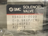 SMC VS4314-009D Solenoid Valve 0-9.9KGF/cm2 0-145psi AC115V