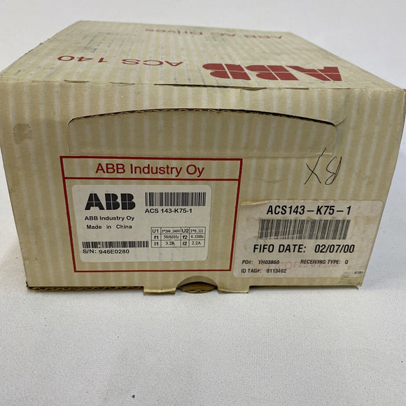 New ABB ACS143-K75-1 ACS140 AC Drive Frequency Converter 3.2A 1/2HP - USA