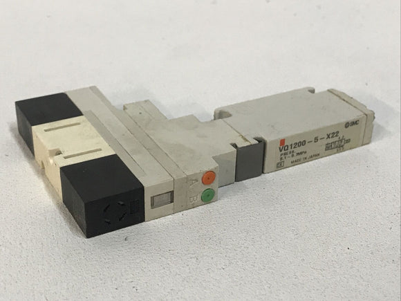 SMC VQ1200-5-X22 Pneumatic Solenoid Valve 0.1-0.7MPa