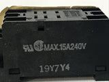 Omron PYF08A 19Y7Y4  Mini Relay Socket Base 8-PIN 15AMP 240VAC 120VDC DIN-Track