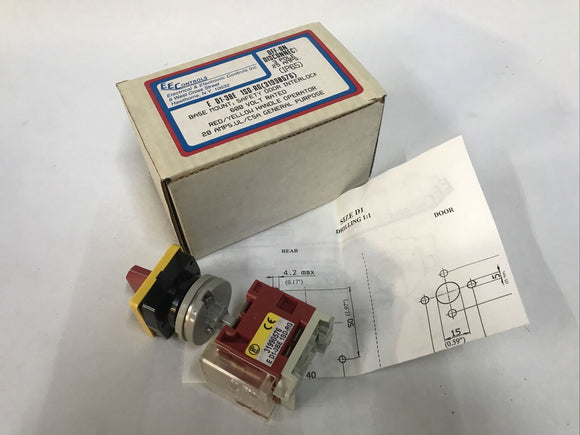 ELEKTRA E D1-3BE 1SD-RG Power Disconnect Switch Lockable 3p 25a 600v