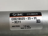 SMC CDG1BA25-25+35-XC11 Round Body Cylinder