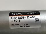 SMC CDG1BA25-25+35-XC11 Round Body Cylinder