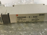 SMC VQ2200-5-X22 Pneumatic Solenoid Valve 0.1-0.7MPa