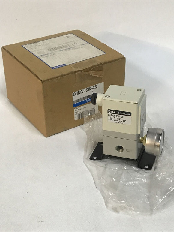 SMC 80-IT2021-32BO-x25 E/P Regulator 0-10vdc W/ Bracket And Gauge