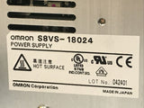 Omron S8VS-18024 Power Supply Input: 100-240 VAC Output: 24V DC 7.5 A