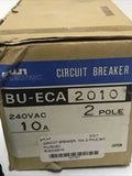 Fuji Electric BU-ECA2010 2 Pole Circuit Breaker 10A 240VAC 50/60HZ