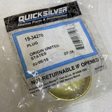 New Mercury Mercruiser Quicksilver Oem Part # 19-34270 Plug-1.625