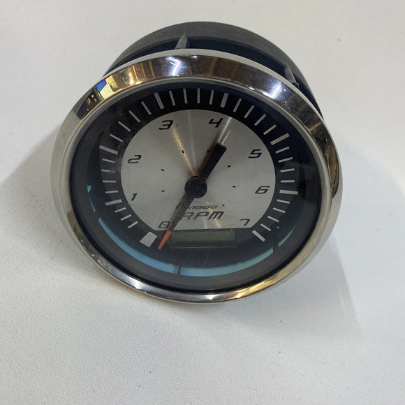 Faria THC052A Boat Tachometer Gauge I/O 3 1/4 Inch Silver Black