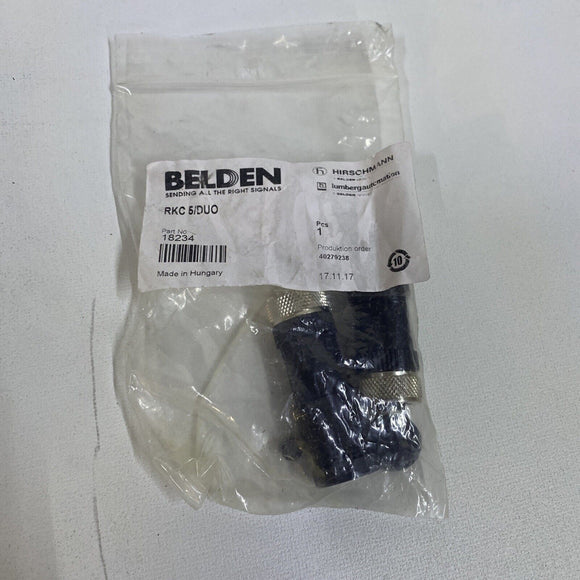 BELDEN RKC 5/DUO Konfektionierbare M12 Due Steckverbinder 18234 lot of 2 connect