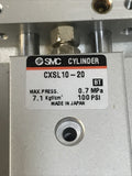 *NEW*  SMC CXSL10-20 Dual Rod Cylinder 0.7MPa 100 psi