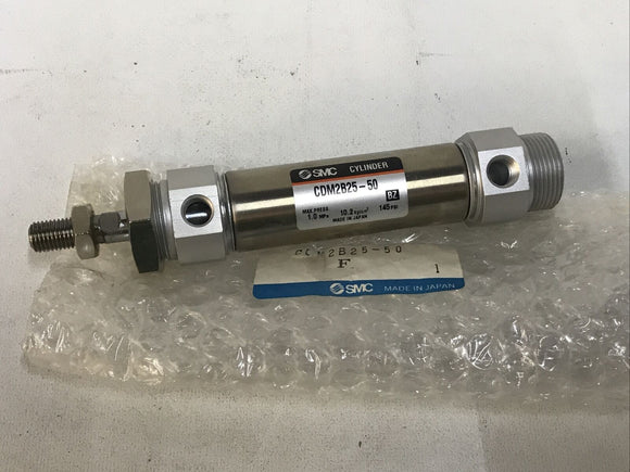 SMC CDM2B25-50 Double Acting Pneumatic Cylinder 25 MM Bore 50 MM Stroke 145 psi