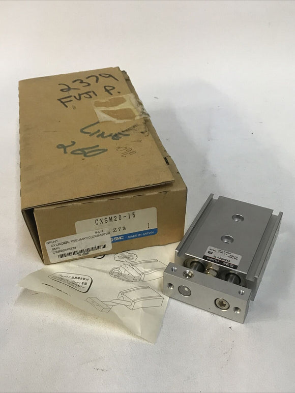 SMC CXSM20-15 Compact Dual Rod Guide Cylinder 20X15mm 0.7MPa