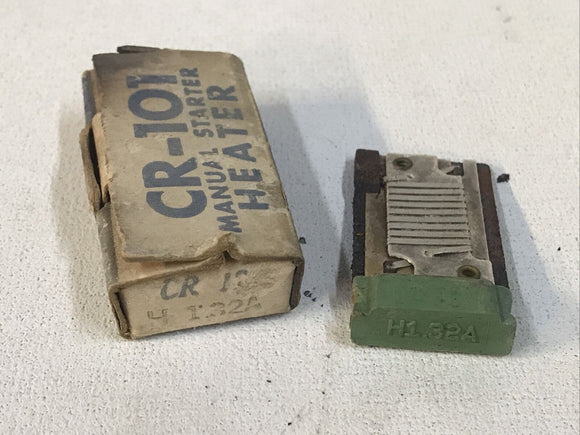 GE CR-101 CR123 H1.32A Manual Starter Overload Thermal Heater