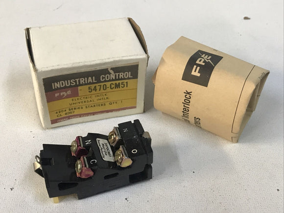 FPE Federal Pacific 5470-CM51 5470CM51 4204 Series Starters Electric Interlock