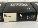 King Jim Co TC12S Tepra TC 12 Tape Cartridge 7.7m Black Ink *Lot Of 3*