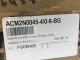 Parker ACM2N0045-4/1-6-BG AC Servo Motor 4000 rpm 400V 0.5nm