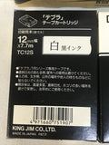 King Jim Co TC12S Tepra TC 12 Tape Cartridge 7.7m Black Ink *Box Of 5*
