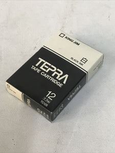 King Jim Co TC12S Tepra TC 12 Tape Cartridge 7.7m Black Ink