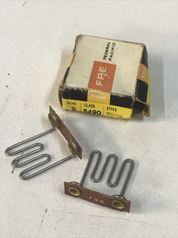 FPE Federal Pacific 5490 F9.0 Heater Elements *Box Of 2*