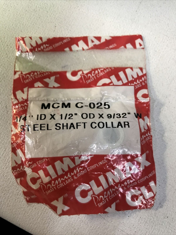 Climax MCM C-025 Metric Set Collar Steel Black Oxide