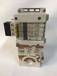 SMC VQ1200Y-5C-X22 (3) + VVQ1000-10A-1 Solenoid Valve + Manifold Valve