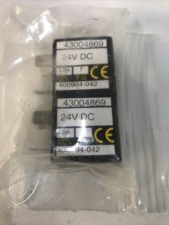 ASCO 43004869 Solenoid Coil 24VDC 2.5W 400904-042