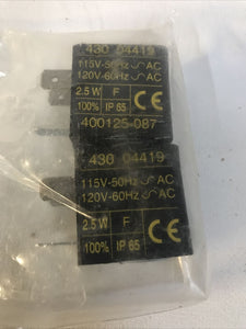 ASCO 43004419 Solenoid Coil 115-120V 2.5W 400125-087
