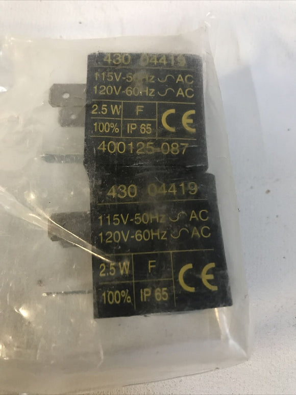 ASCO 43004419 Solenoid Coil 115-120V 2.5W 400125-087