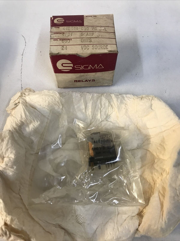 Sigma 44R4G4 680 VG SIL 4DPT 5 Amp 680 Ohm 24 VDC