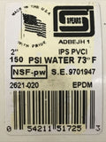 Spears 2621-020 2" PVC Threaded Ball Valve 150 PSI