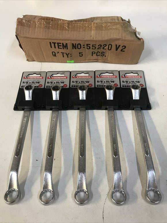 Thorsen 5/8 x 11/16 Double Offset Box End 12 Point *Box Of 5* Precision Forged