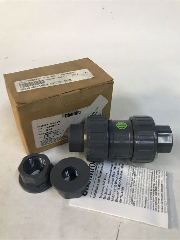 Nibco Chemtrol U45BC-E Check Valve 3/4”
