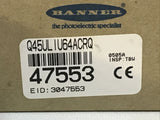 Banner Q45ULIU64ACRQ6 U-Gage Analog Q45U Ultrasonic Sensor 15-24v-dc 47553