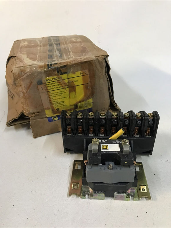Square D 8903LO80V02 8 Pole Lighting Contactor Series C