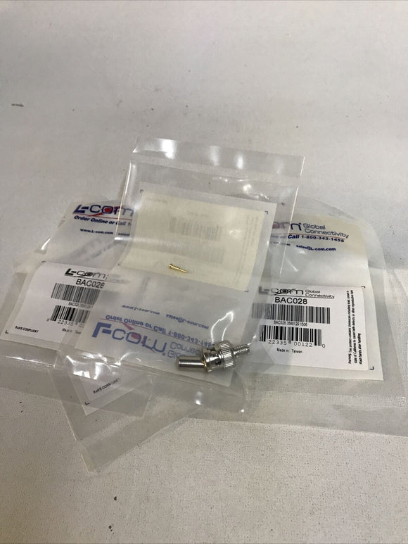 L-COM  BAC028 Connector Lot Of 2