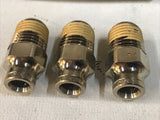 *Lot Of 3* Norgren 124250428 Push-In Straight Fitting 1/4" NPT 1/4" Tubing