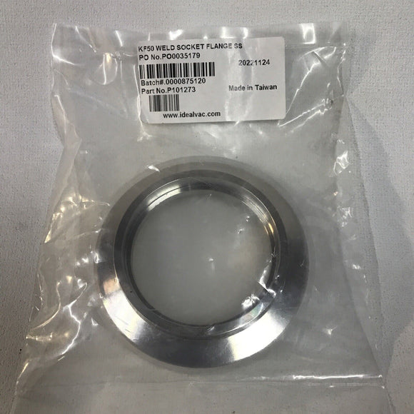 IdealVac P101273 KF50 SS Weld Socket Flange Fittings for 2