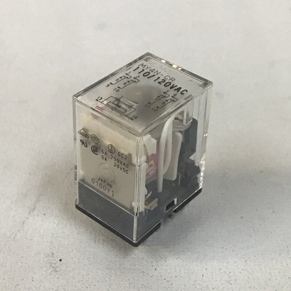 Omron MY4N-CR 110/120VAC Intermediate Relay 14 Pins