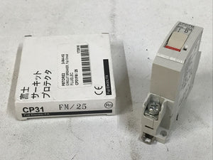 Fuji CP31FM /25 Circuit Breaker 1P 25A AC240V DC60V CP31F-M025 With Shields