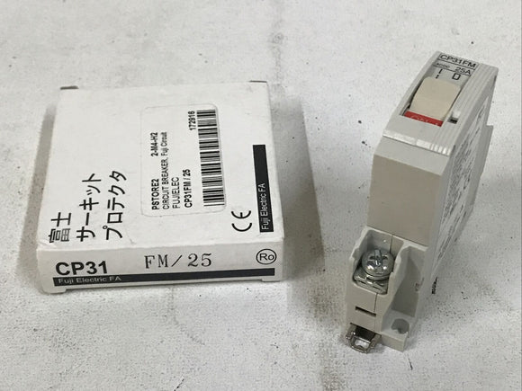 Fuji CP31FM /25 Circuit Breaker 1P 25A AC240V DC60V CP31F-M025 With Shields