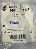 Allen Bradley 1401-N43 Ser.A  Class H/J Fuse Clip Kit 60A 600V *Bag Of 6*