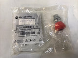 Allen Bradley 800FM-LMP34PN3RX12 Ser. B Illuminated 30mm Push/Pull Red Button