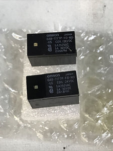 *Lot Of 2* Omron G6B-1177P-FD-ND-US 24V SPST 4 Pins 5A 24VDC Power Relay