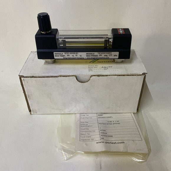 King 74214G021 324810 7430 Series Glass Tube Flowmeters 65MM Scale Flow Ranges