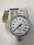 Ashcroft 35W1005 H 02L 100# Pressure Gauge 3-1/2in 0-100psi 1/4in Npt