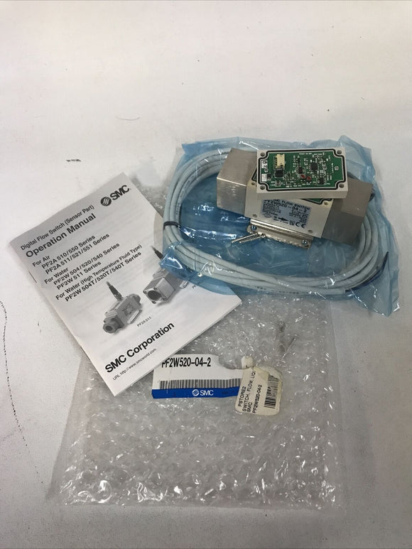 SMC PF2W520-04-2 Digital Flow Switch 2-16 L/min DC 12/24 V 4-20mA