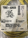 Omron Y96E-43RD5, Cable Assembly 3 Conductor 22AWG 90 Deg Connector 5M 4 Pin